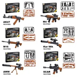 Детские Diy модели оружия сборки строительный блок мини игрушка снайперская пушка детский интеллект интересные строительные блоки игрушки