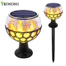 2в1 солнечное освещение наружное модернизированное мерцающее пламя фонарь 96 светодиодов Солнечная лампа танцующее пламя освещение для наружного сада