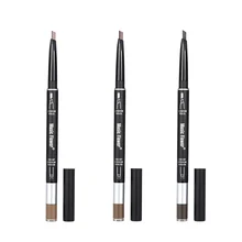 2 в 1 Дважды конец карандаш для бровей и Косметическая пудра Водонепроницаемый Длительное бровей Enhancer Ручка бровей Макияж инструмент комплект 3 цвета в комплекте