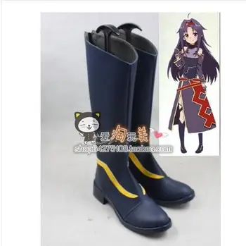 

Anime Sword Art Online Volume 7 Mother S Rosario Konno Yuuki Cosplay Party Shoes Black Boots Custom Made