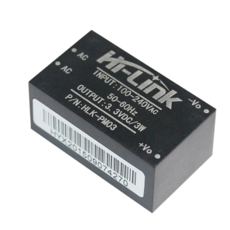

Buck Power Module HLK-PM03 AC-DC 220V to 3.3V Step Down Buck Power Supply Module Intelligent Household Switch Converter