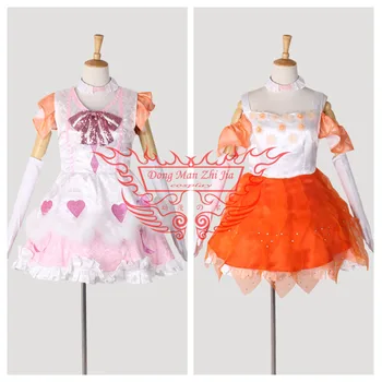 

LoveLive!Future Style Kousaka Honoka Stage Dress Halloween Uniform Outfit 2 Pieces/Set Dress*2+Gloves+Bow+Neck+Headdress