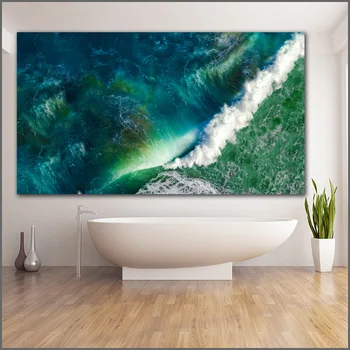 

Large size Printing Oil Painting waves sea ocean stock wall art canvas print pictures for living room and bedroom No Frames