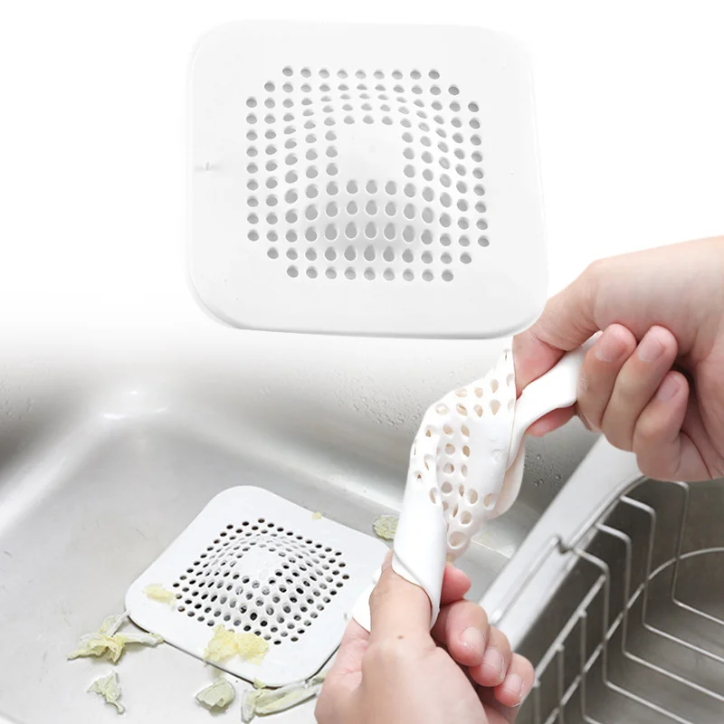 

New Hot 1 Set Hair Filter Net Drain Cover Sink Strainer Easy Cleaning for Kitchen Bathroom SMD66
