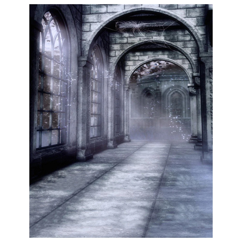 

Halloween Mysterious Scene Gothic Domed Architecture Arch Door Photography Backdrops Picture Backgrounds Wall Mural Colour Nam