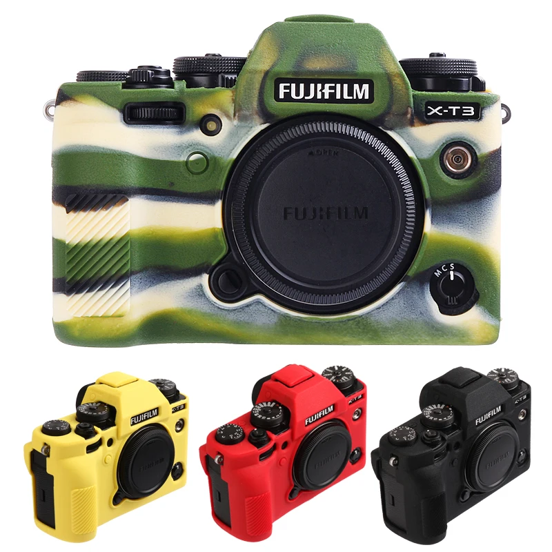 Color : Black HUANGMENG Suitable for Soft Silicone Protective Case for FUJIFILM XT3 Camouflage HUANGMENG 