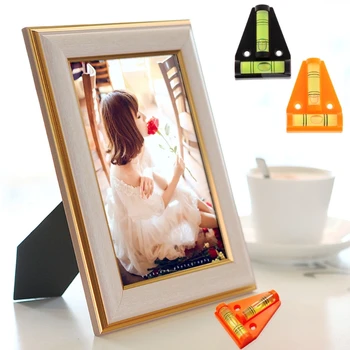 

10 Pcs T Type Bubble Spirit Level Measuring Device Triangular Indicator Black/Orange Z1029