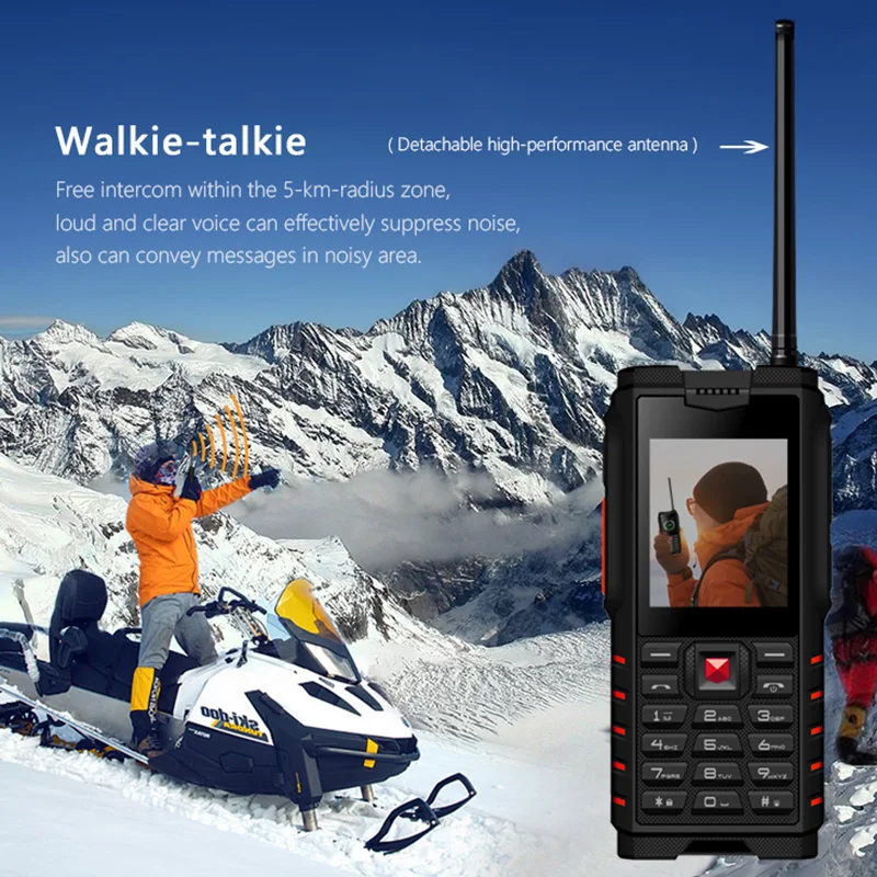 Ioutdoor T2 IP68 водонепроницаемый ударопрочный Прочный телефон Walkie Talkie банк питания