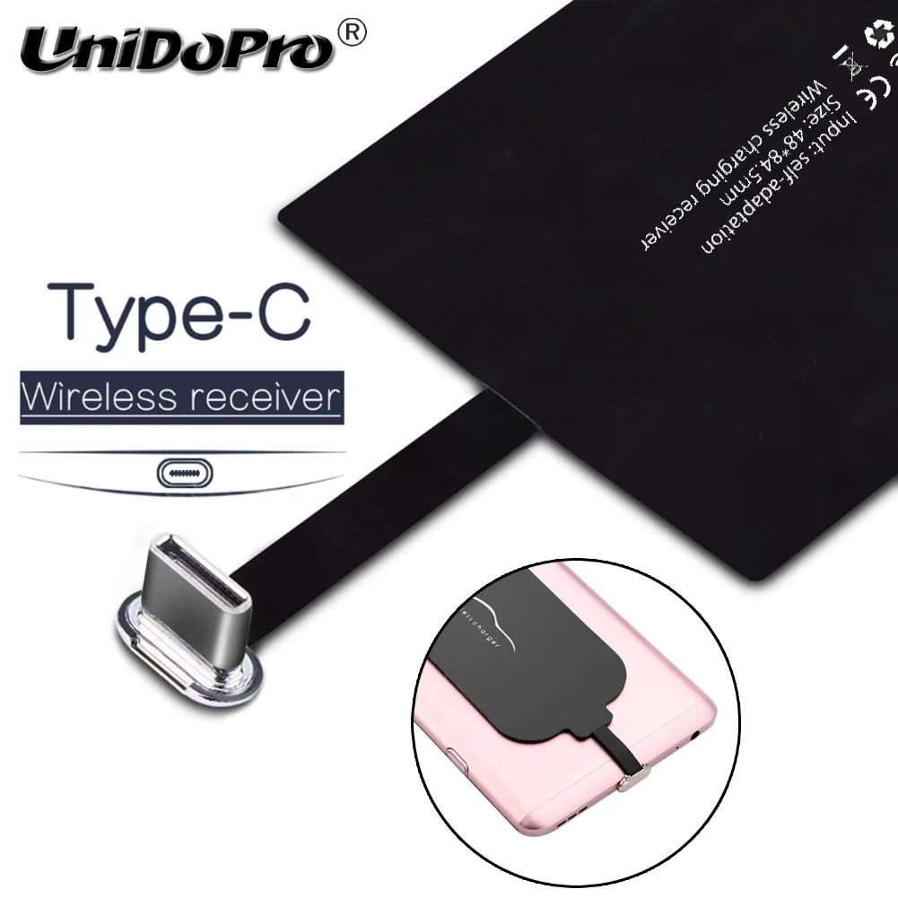 

UNIDOPRO Type C Qi Wireless Chargeur Magnetic Receiver Module for Bluboo S8 Plus S1 Portable Receptor Wireless Charging Adapter
