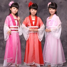 Китайский древний костюм детский костюм Женская одежда в династии Тан ханфу одежда принцессы для девочек 7 костюм феи Hanfu