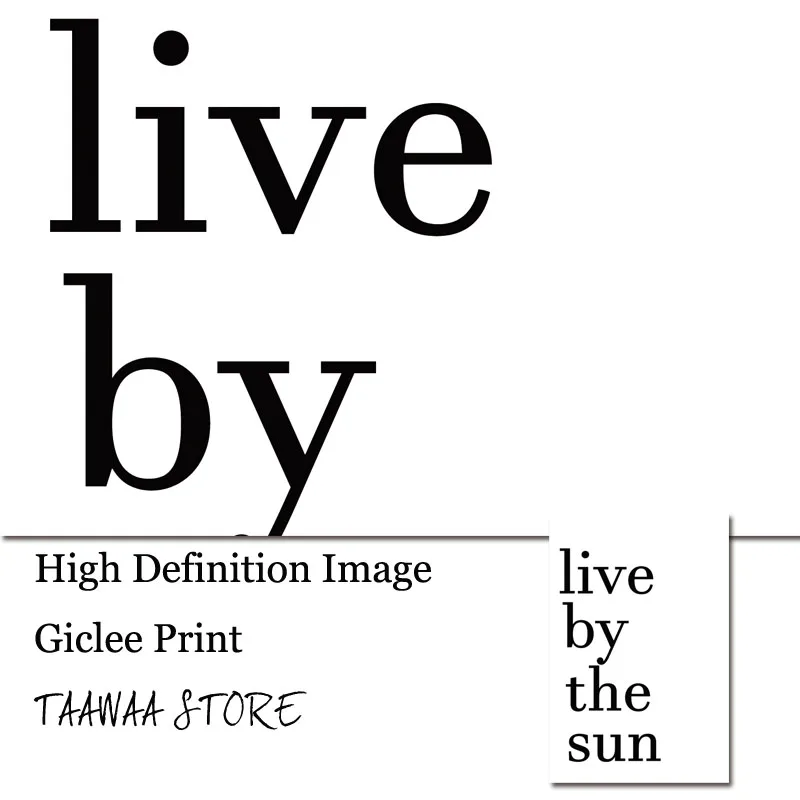 Live by the sun love moon минималистичный плакат с цитатами и принтом скандинавский