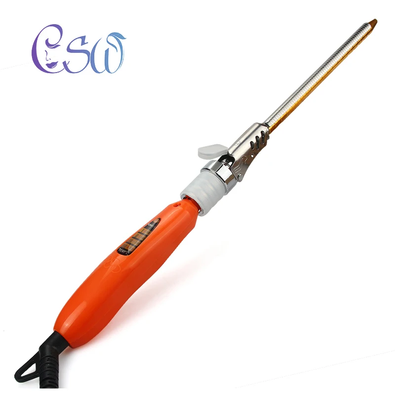 

CSW 9mm Curly Hair Wand Professional Ceramic Barrel Small Slim Tongs Hair Curler Roller Crimper Styling curling iron Wand