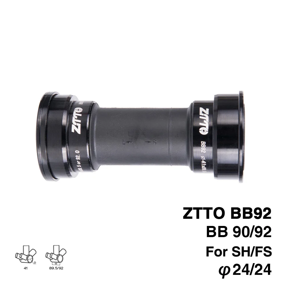 ZTTO BB92 BB90 BB86 MTB горный велосипед Пресс Fit Нижние Винты-держатели для Shimano Prowheel 24 мм Шатунов chainset sram - Цвет: BB92 Black