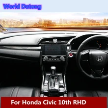 Углеродное волокно черные аксессуары для интерьера ABS Decroation крышка планки для Honda Civic 10th RHD