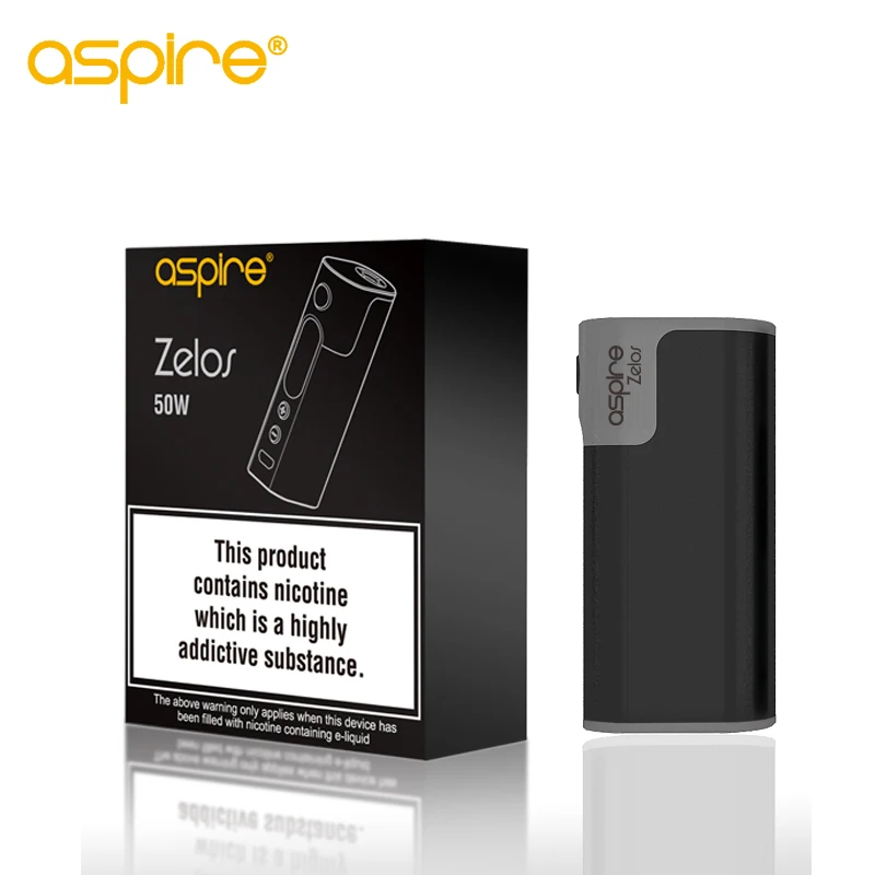 Aspire Zelos 50 Вт коробка мод TC батарея Vape мод 2000 мАч встроенный Lipo аккумулятор VV VW TC вейпер режим электронная сигарета