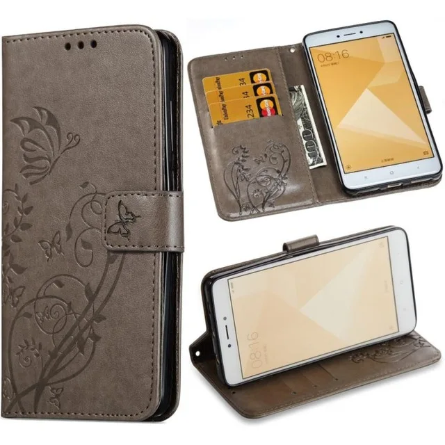 

Case For Xiaomi 5X A1 Redmi Note 5A 4X 4 4A Note4 Note4X Note5A Book Style Wallet Leather Phone Case Emboss Butterfly Cover P03Z
