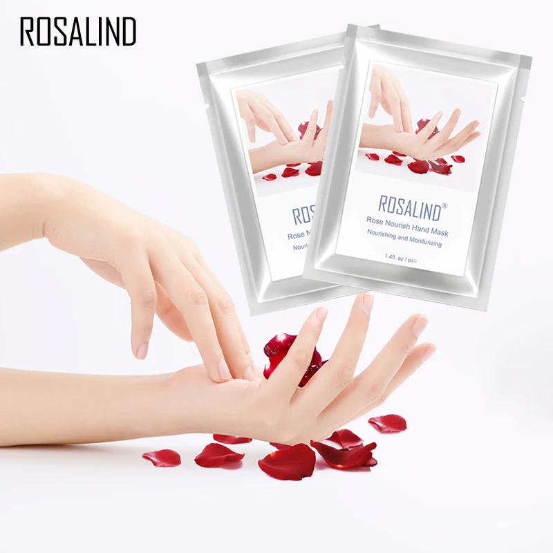 Отшелушивающая маска для рук ROSALIND 2 шт. = 1 пара уход за руками увлажнение