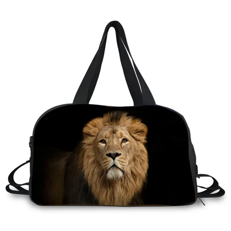 animal-lion-design-prints-bag-organizer-travel-bag-large-weekend-gym-bag-carrying-sport-bag-with-shoes-compartment