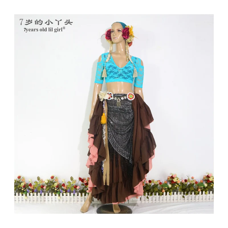 

lace Belly dance top Ats tribal belly dance top lace choli Drop short Sleeve top Women's belly dance costume BB06-10