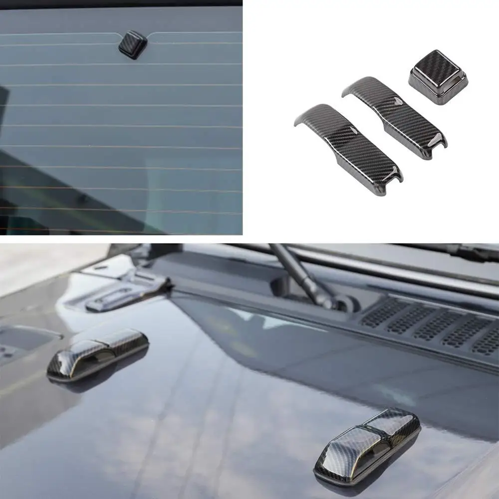 3,15 дюйм(ов) пуля Стиль короткие антенны Замена для Jeep JK Wrangler 2007+ устанавливает в секундах перерыв, чип, и выцветанию - Цвет: Carbon Fiber Look