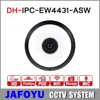 

DH IPC-EW4431-ASW 4MP Panorama POE WIFI Fisheye IP Camera built-in MIC SD Card Slot Audio Alarm Interface with logo