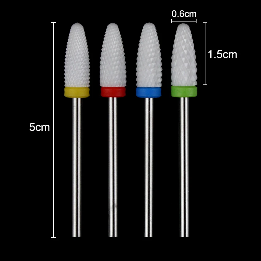 Tignish 1 шт. 3/32 ''керамический сверло для ногтей Кукуруза тирх Цилиндр УФ Гель-лак удаление электрической дрели Маникюр Педикюр Набор пилочек