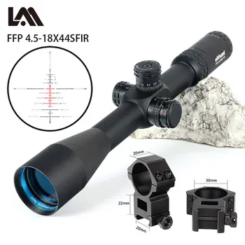 

Lambul 4.5-18X44 Air Rifle Scope Riflescope Adjustable Green Red Hunting Light Tactical Riflescope Reticle Optical Sight Scope