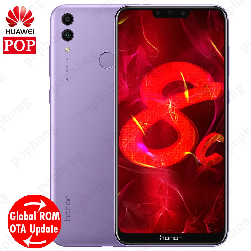 Mondiale Firmware Huawei Honor 8C Octa base Smartphone 6.26 »Full Écran HD + 1520×720 Qual-comm 4000 mah 3 Cartes VoLTE