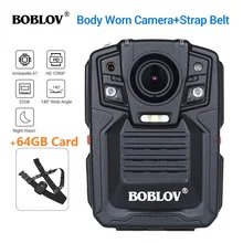 BOBLOV HD66-02 64GB kamera noszona na ciele rejestrator HD1296P kamera Politie de corpo widzenie nocne z wykorzystaniem podczerwieni zużyty korpus aparatu Policia Camara