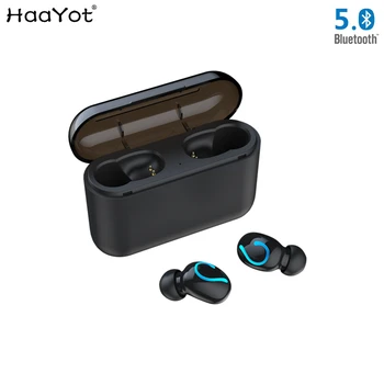 

HAAYOT Bluetooth 5.0 Earphones TWS Wireless Bluetooth Earphone Handsfree Sports Earbuds Gaming Headset Phones HBQ Ear Phone