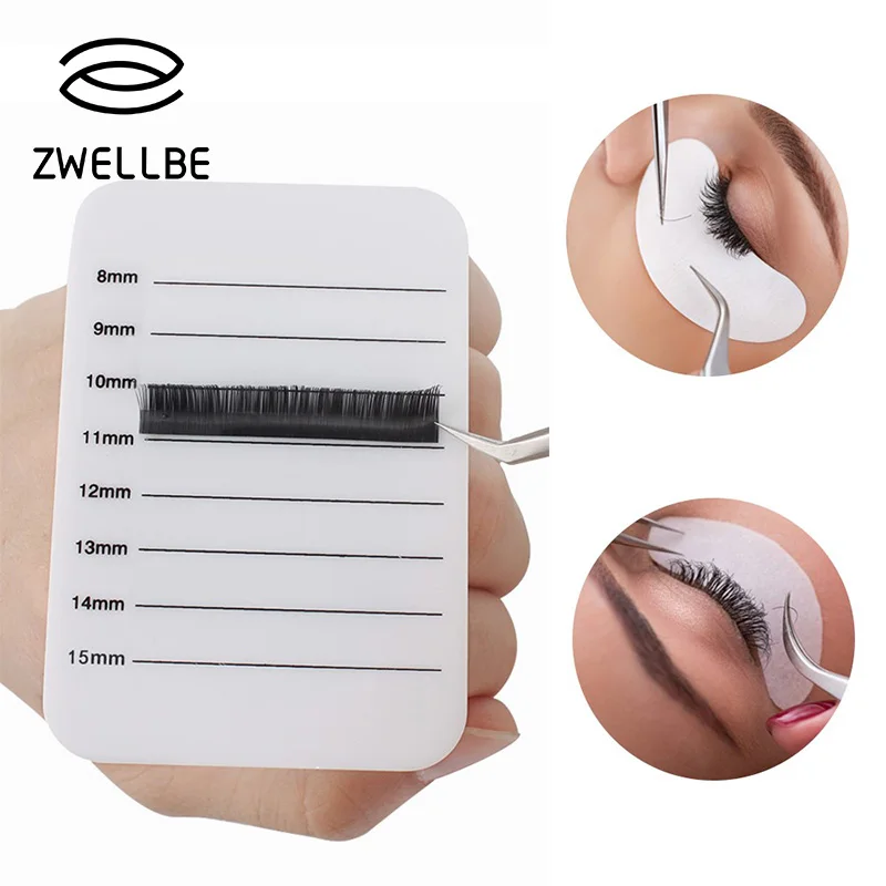

1 PC Eyelash Acrylic Lash Pallet Adhesive Glue Holder Individual Eyelash Extension 8-15mm/7-14mm Grafting Eye Lash Pad Tools