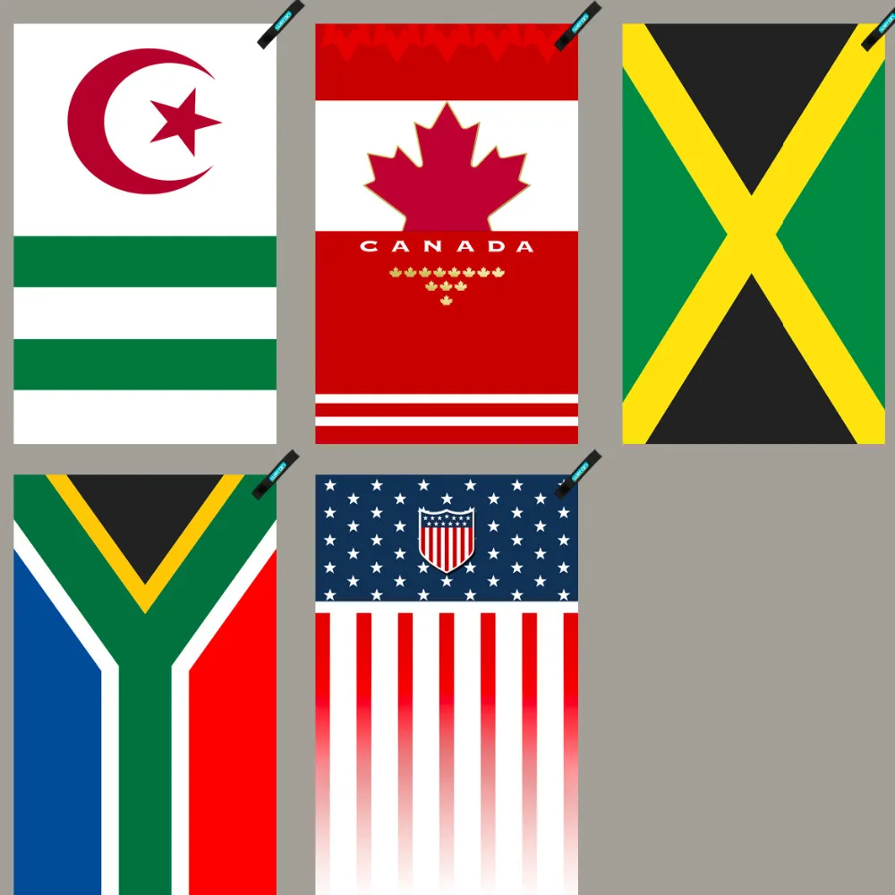 Algeria L America Canada Giamaica Sudafrica Bandiera Nazionale Asciugamano Asciugatura Rapida Asciugamano Telo Esterno Viaggiare Swim Towel Towel Travel Towel Outdoortowel Swim Aliexpress