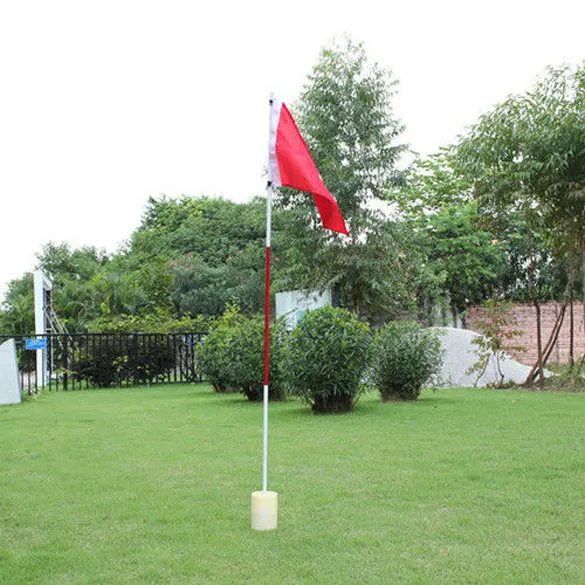 Image Backyard Practice Golf Hole Pole Cup Flag Stick Putting Green Chipping Detachable Flagstick Pole