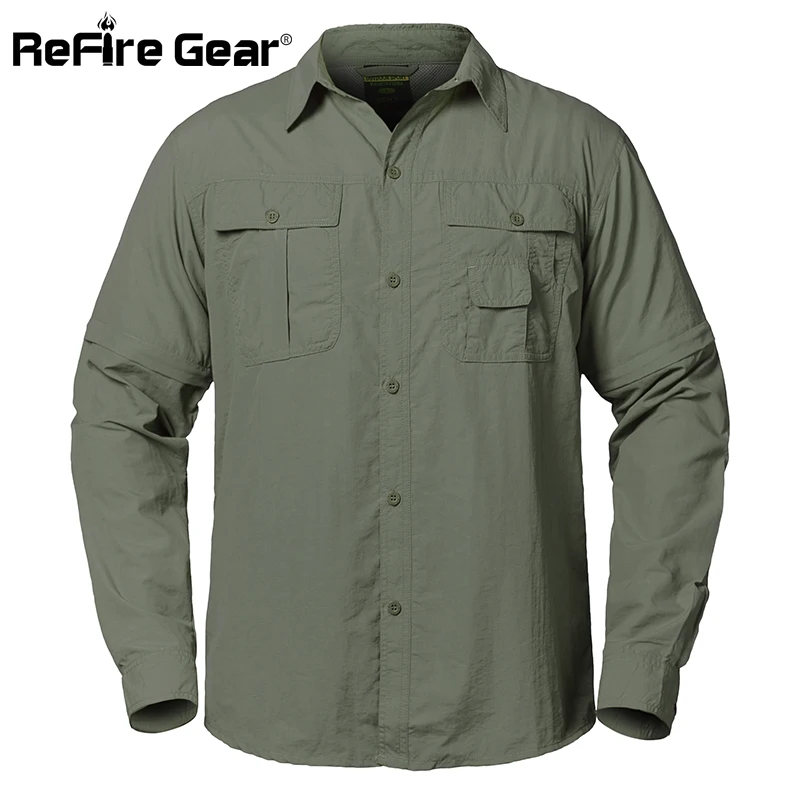 Рубашка ReFire Gear Мужская тактическая быстросохнущая сорочка карго в стиле