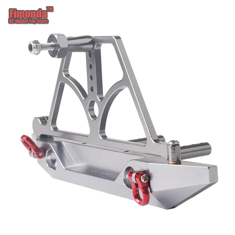 

Fimonda RC Axail SCX10 Rear Bumper With Spare Tire Rack Winch Hook For 1/10 RC Crawler Car RC4WD D90 Aluminum Alloy Upgrade Part