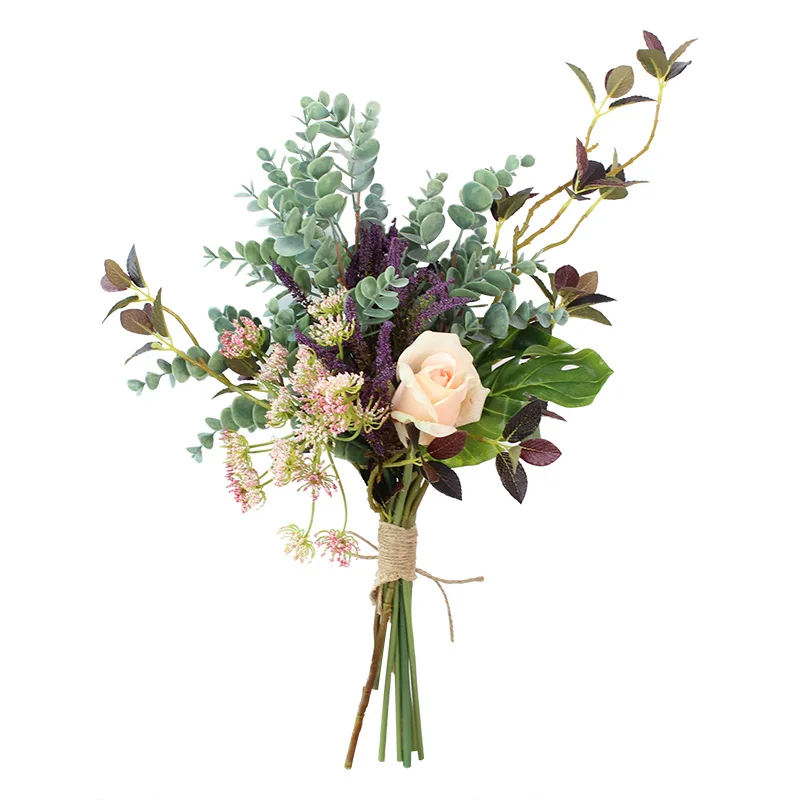 SZVVI Design Fake Blue Island Flowers Bouquet Artificial ...