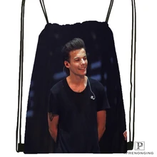 Custom Луи Томлинсон походная сумка на шнурке Cute Daypack Kids Satchel(черная спина) 31x40 cm#180531-02-39