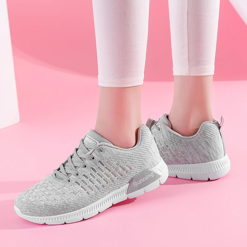 

Running Shoes Women Light Breathable Sports Shoes Women Running Ladies Comfort Sneakers Grey Female Running Shoes Sport Training