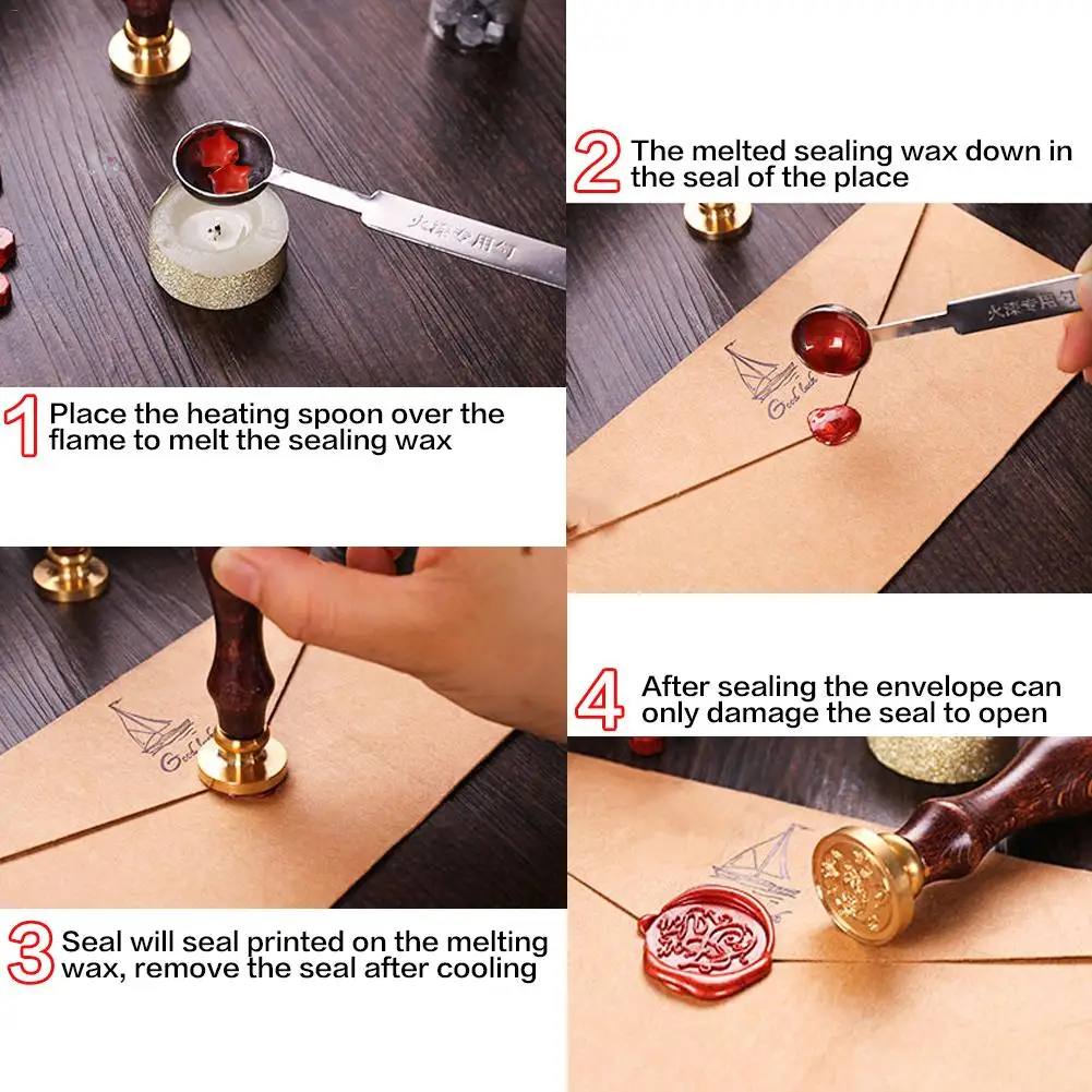 100pcs Five-point Star Vintage Wax Paint Sealing Granule DIY Gift Box Sealing Wax Envelope Greeting Card Pentagram Wax Paint