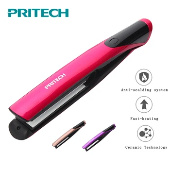 

Pritech 100-240v Hair Straightener Professional Iron Hair Ceramic Heating Plate Electric Straightening Iron Hair Styling Tool
