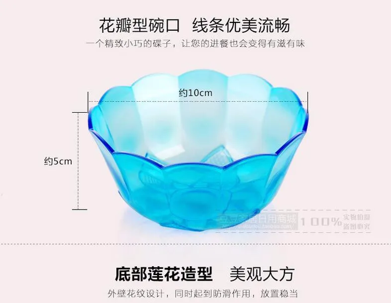 Estilo japão Saladeira de Plástico Colorido Transparente