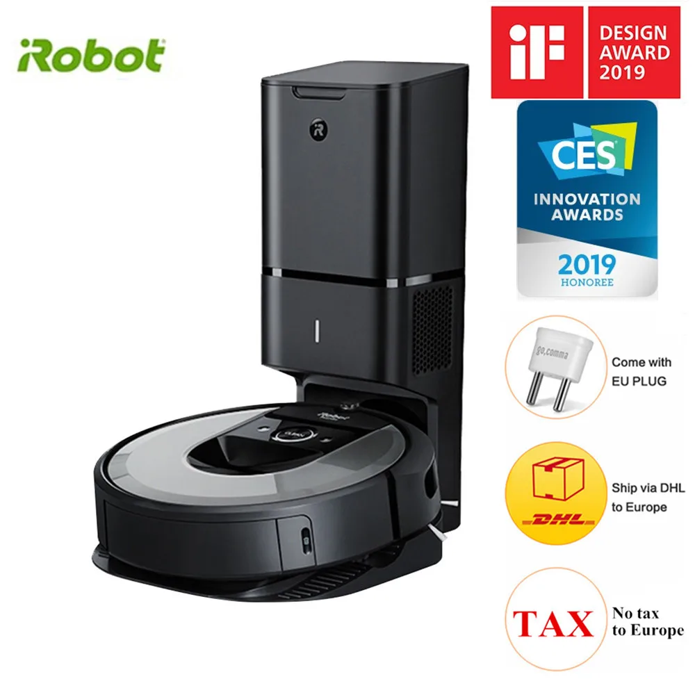 IRobot Roomba I7 Plus Robot Vacuum Cleaner Automatic Dirt Disposal Imprint Smart Mapping Dirt Detect Automatic Charge APPControl