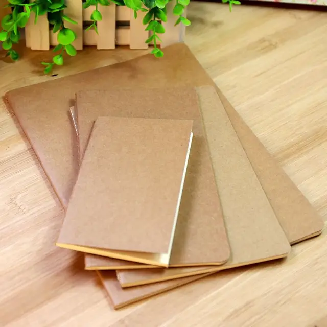 hot blank kraft paper notebook diary 30 sheets kraft cover sketch kraft paper sheets