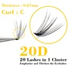 Kimcci MIX 3D Length Mink Individual Eyelash Extension False 20D Volume Cluster Lashes Natural Faux 2