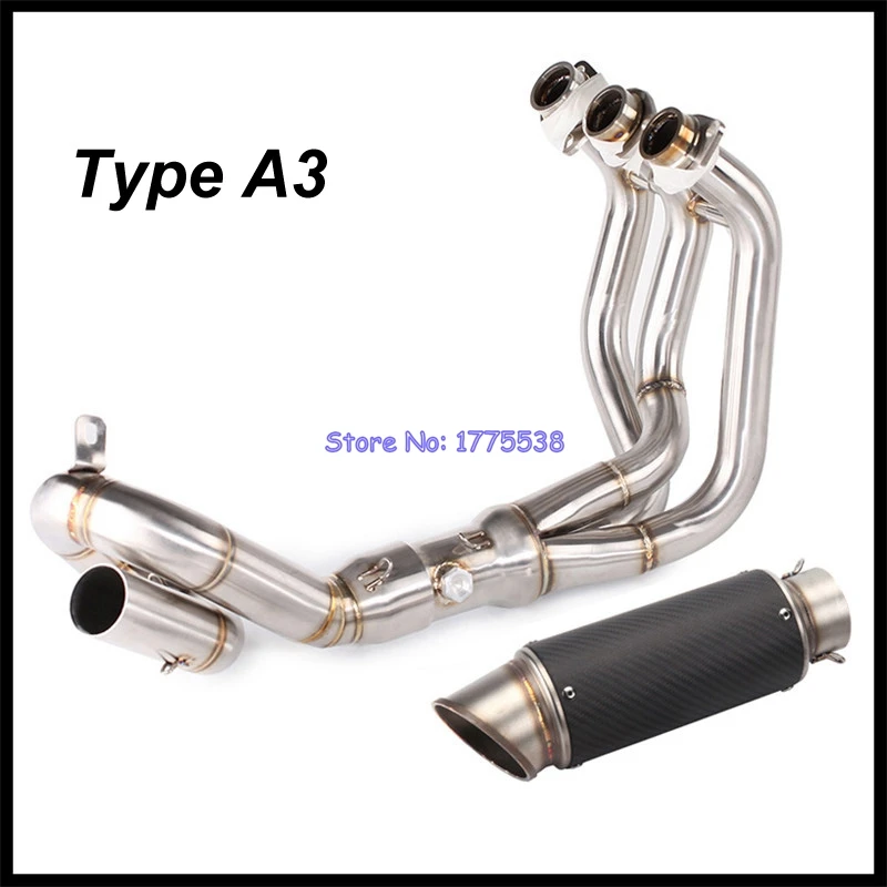 Motorcycle Exhaust Full System Collector Header Muffler for Yamaha MT-09 FZ-09 2014-2020 XSR900 2016-2021 Exhaust Front Pipe - Image 2