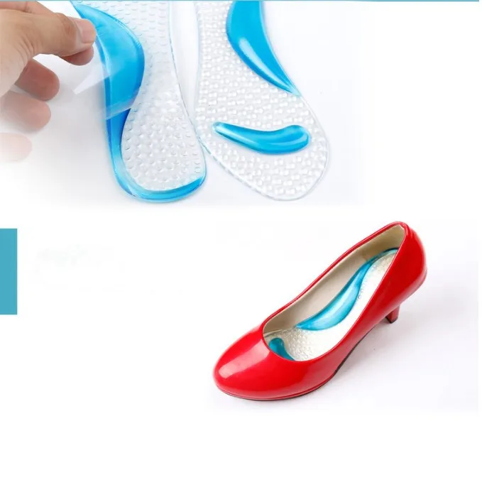 1 пара Подпяточник в обуви на высоком каблуке расстроен арки поддержки стельки силикагелевые стельки Анти-скольжения для Для женщин высокий каблук Сникеры на каждый день
