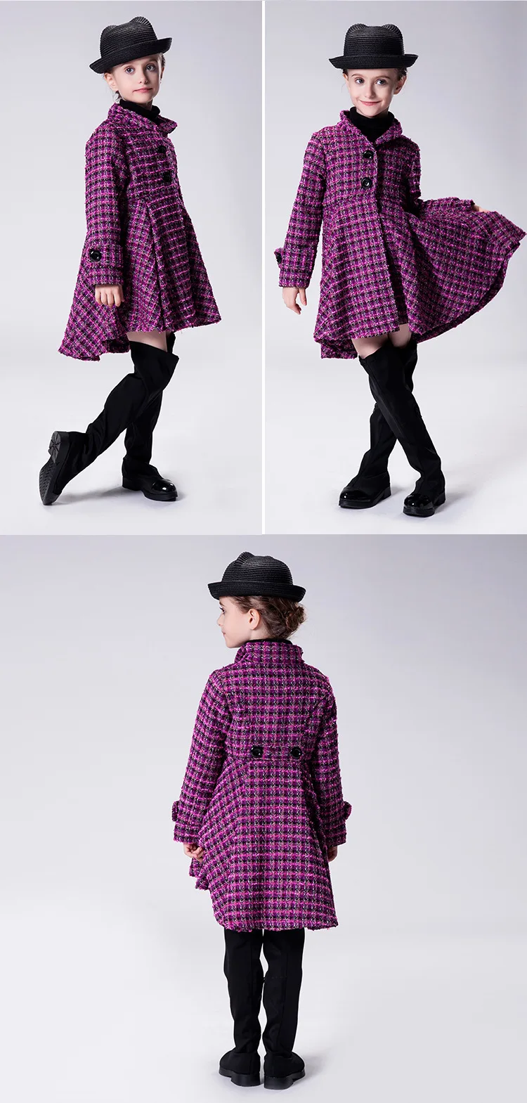 Школьная ветрозащитная куртка для девочек; детская брендовая Осенняя верхняя одежда высокого качества в клетку; blouson enfant; Верхняя одежда для девочек; куртки