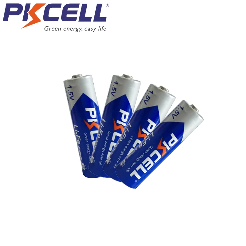 

4Pc PKCELL 1.5V FR6 L91 AA LiFeS2 battery 3000MAH 14.5*50.5MM 15years For Mobile Phone, Walkman, Camera, Interp