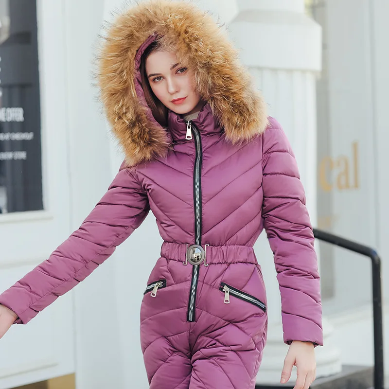 Goedkoop Hoge Kwaliteit Vrouwelijke Winter Lange Jas Hooded Jumpsuit Uitloper Voor Vrouwen vrouwen Winter Jassen met bontkraag Warm Thicken speelt