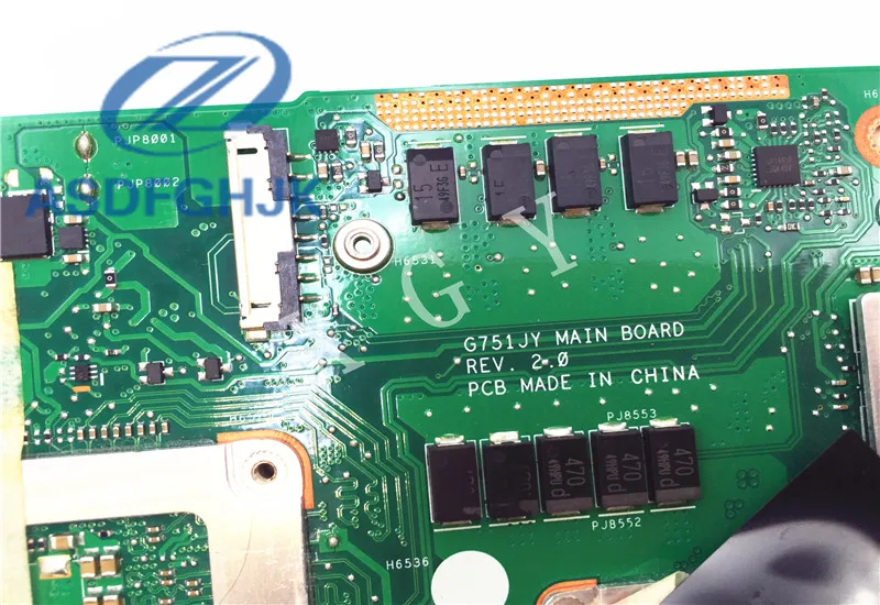  LAPTOP MOTHERBOARD 60NB06F0-MB1510 FOR ASUS G751JY MOTHERBOARD DDR3L SR1PX I7-4710 N16E-GX-A1 GTX98